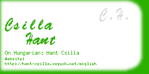 csilla hant business card